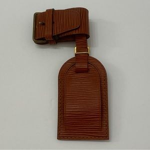 Louis Vuitton Brown Epi Leather Luggage Tag & Poignet